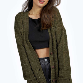 Daisy Nep Cable Boyfriend Cardigan