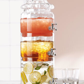 Stacked Optic-Glass Beverage Server