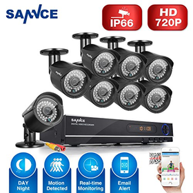 SANNCE 8-Channel 1080N HD DVR CCTV Camera System w/ 8x High...
