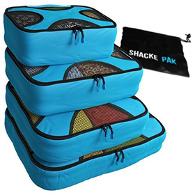 Shacke Pak - 4 Set Packing Cubes - Travel Organizers with Laundry...