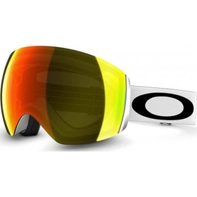 Oakley Flight Deck Ski Goggles Matte White/Fire Irid