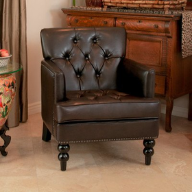 Best Selling Murphy Leather Club Chair Brown