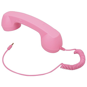 AMC Retro 3.5mm Cell Phone Handset Receiver for iPhone Pink