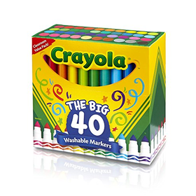 Crayola Ultra-Clean Washable Markers, 40-Count