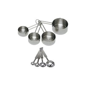 ChefLand 8-Piece Stainless Steel Measuring Cups and Measuring ...