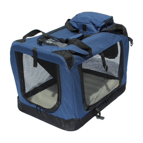 Transportin para perros plegable Yatek de entradas laterales y superiores con alta visibilidad
