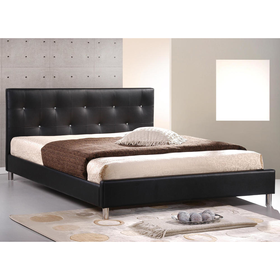 Barbara Soft Black Tufted Upholstered Queen Size Bed