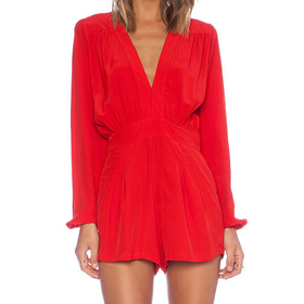 Motel Jet Romper in Red