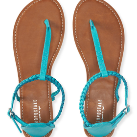 Braided Faux Leather Sandal