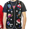 Hats and Mittens Tacky Ugly Christmas Sweater Vest | The Ugly Sweater Shop