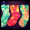 Rainbow or custom color tie dye Nike socks by DardezLiberalFashion