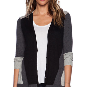 525 america Color Block Cardigan in Gray