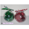 Mouse Tinsel Play Pounce Chase Ball Cat Toy Set in Bauble