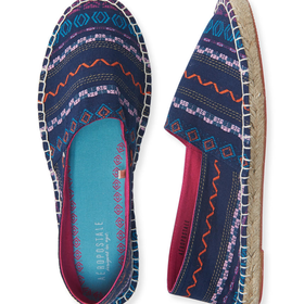 Geo Stripe Espadrille Slip-On Shoe