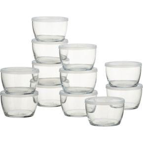Storage Bowls With Clear Lids (Set of 12)