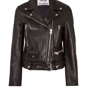 Acne Studios Black Mock Leather Biker Jacket | Womenswear | Liberty.co.uk