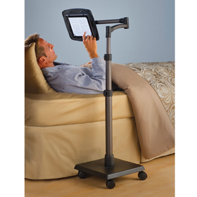 The Rolling Bedside iPad Stand - Hammacher Schlemmer