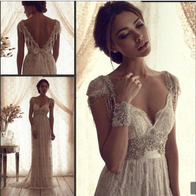 New Lace white /ivory wedding dress custom size 2-4-6-8-10-12-14-16-18-20-22+++