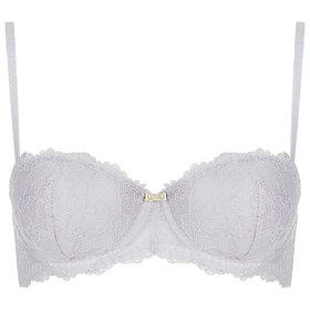 Lace Balconette Bra - Silver