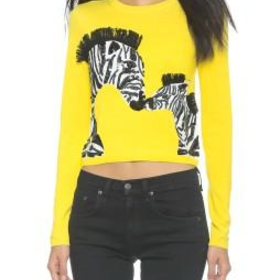 Khan Zebra Love Cropped Sweater