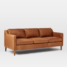 Hamilton Leather Sofa, Tan