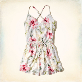 Cream Floral Romper