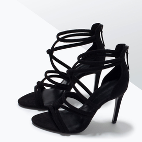 KNOTTED HIGH-HEEL SANDALS