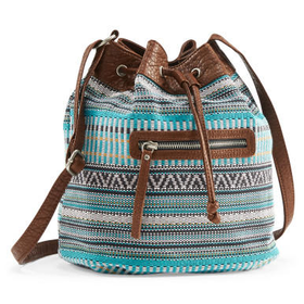 Southwest Woven Bucket Bag