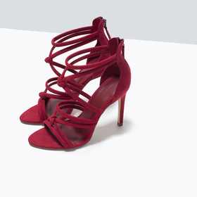 Knotted high-heel sandals