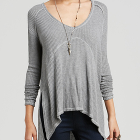 Free People Top - Drippy Thermal Sunset Park