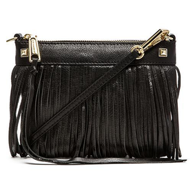 Rebecca Minkoff Mini Fringe Crossbody in Black