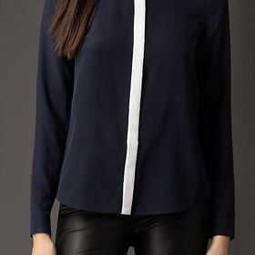 Colour Block Silk Shirt