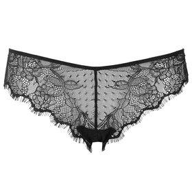 Lace Brazillian Knickers - Black