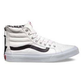 Vans Leather SK8-Hi Slim Zip (true white/snow leopard)