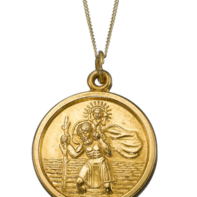 9 Carat Gold St Christopher Pendant