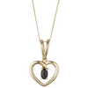 9 Carat Yellow Gold Heart Birthstone Pendant