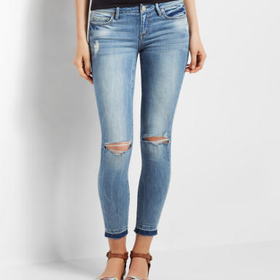 Medium Wash Destroyed Ankle Jegging