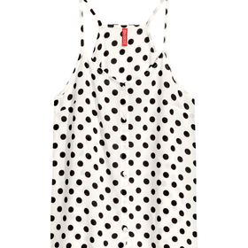 H&M - Patterned Tank Top - White/spotted - Ladies