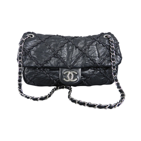 Chanel 10A Black Ultrastitch Flap Bag