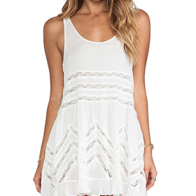 Free People Trapeze Slip Dress in White