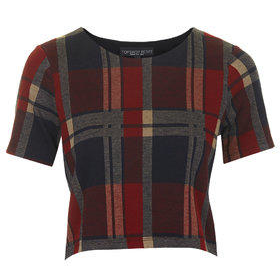 PETITE Blanket Check Tee - Red