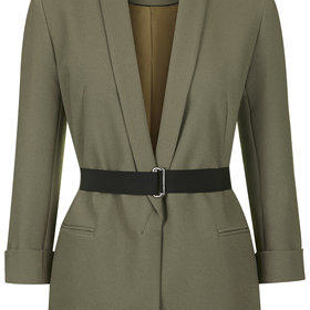 Belted Boyfriend Jacket - Olive