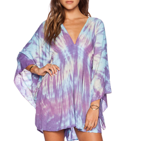 Tiare Hawaii Cairo Jumosuit in Purple & Cream Abstract